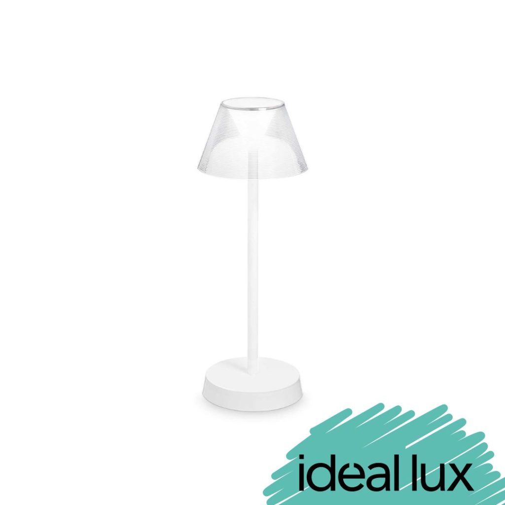 ideal lux lampe de table blanche