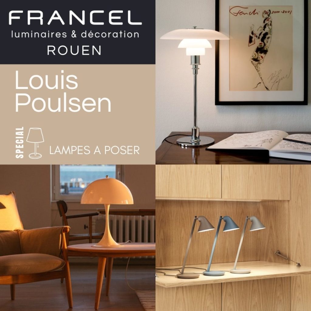 Francel luminaires Rouen spécial lampes à poser Louis Poulsen