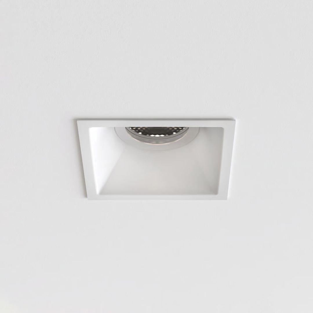 Minima Slimline Square Fixed Fire Rated IP65 Blanc Mat 1249038