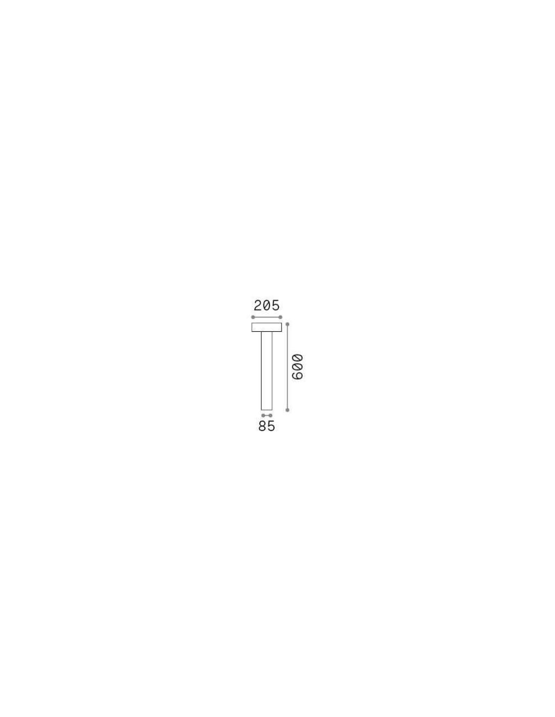 ideal lux 316048 tesla palo da giardino h60 cm led coffee (2)