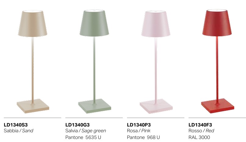 POLDINA LAMPE DE TABLE COULEURS CLAIRS
