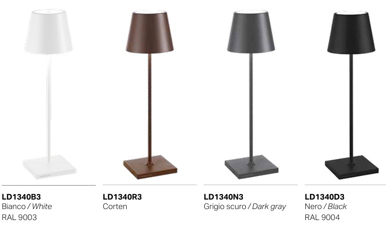 POLDINA LAMPE DE TABLE COULEURS