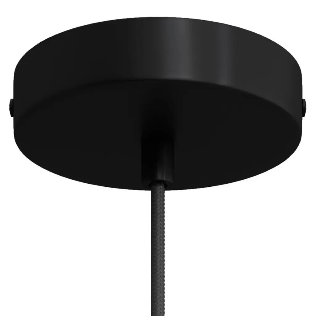 Kit noit rosace metal cable coton noir